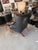 Mid 20th Century Hans Wegner A.P. Stolen Papa Bear Chair AP-19 & Ottoman Redone in Black Leather For Sale - Image 14 of 18