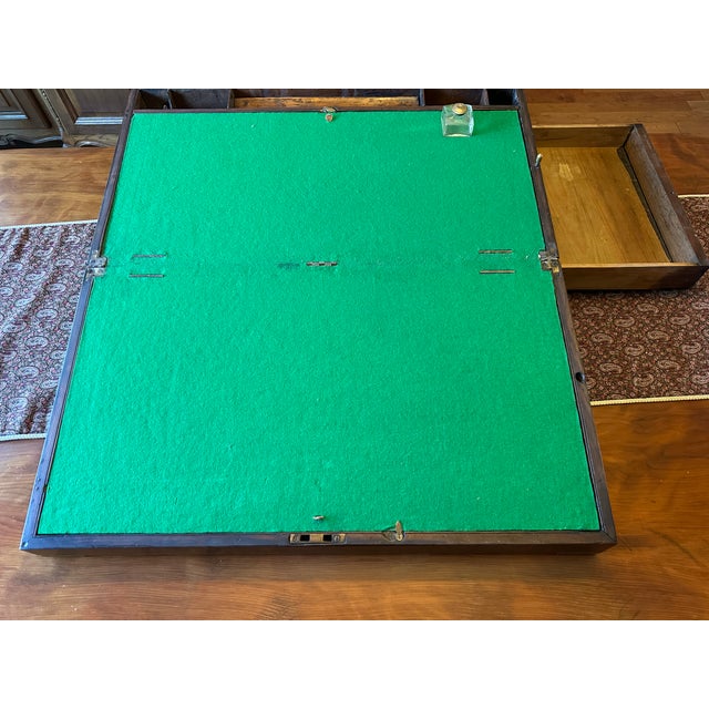 Antique Oversized Portable Oak Writing Desks With Hidden Drawer For Sale - Image 18 of 18