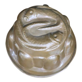Copper Fish Aspic Mold For Sale