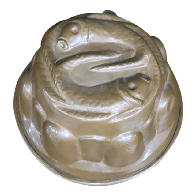 Copper Fish Aspic Mold For Sale