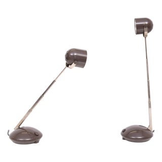 Vintage Telescope German Table Lamps by Eichhof, 1970s, Set of 2 For Sale