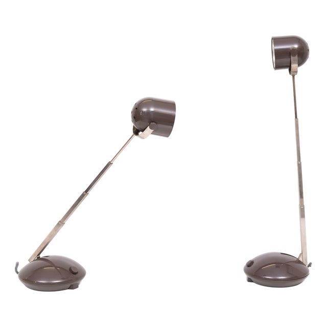 Vintage Telescope German Table Lamps by Eichhof, 1970s, Set of 2 For Sale