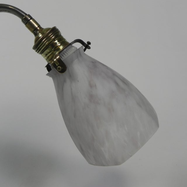 French Desk Lamp with Adjustable Glass Shade, 1930s For Sale - Image 10 of 18