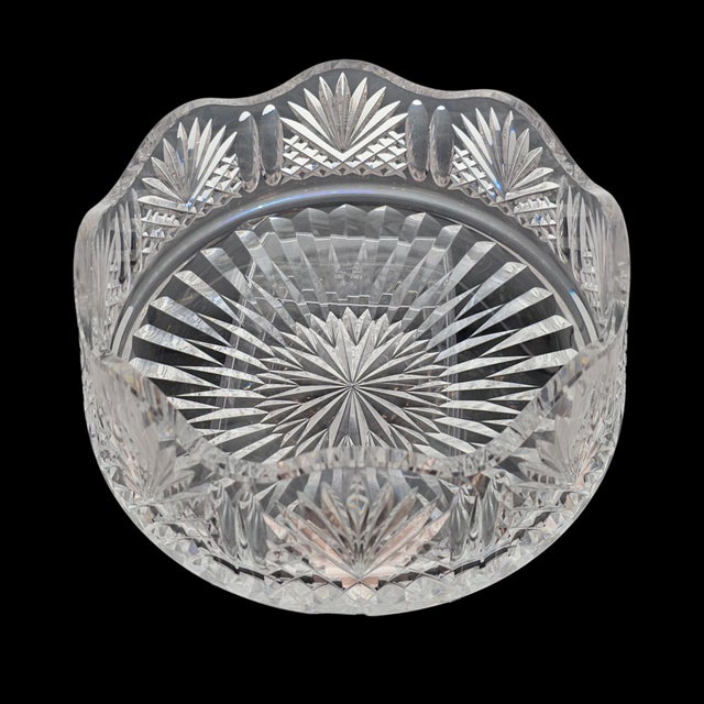 Late 20th Century Signed Waterford Master Cutter Heavy Crystal Centerpiece Bowl For Sale - Image 10 of 16