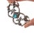 6.25" Vintage Native American cast silver cuff bracelet with turquoise For Sale - Image 4 of 11