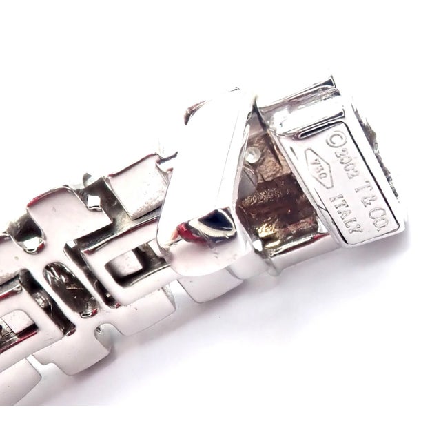 2000 - 2009 Tiffany & Co. Vannerie White Gold Basket Weave Diamond Bracelet For Sale - Image 5 of 13