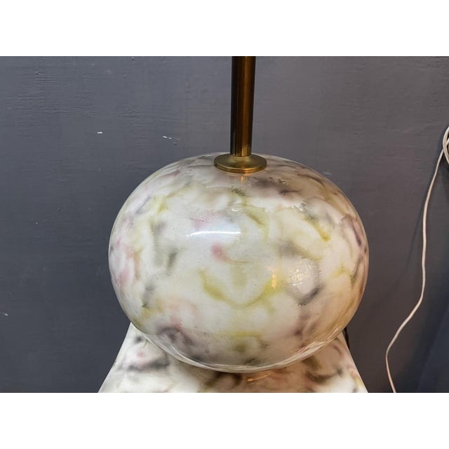 Italian Ceramic Pillar Pedestal with Table Lamp, 1980s For Sale - Image 18 of 18