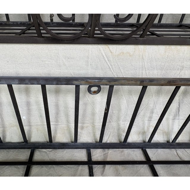 Black Late 20th Century Set of Four Wrought Iron Window Boxes For Sale - Image 8 of 12