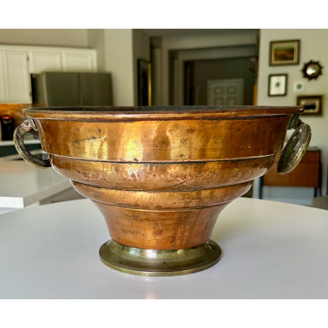 French Antique Copper & Brass Champagne Cooler or Planter For Sale - Image 18 of 18
