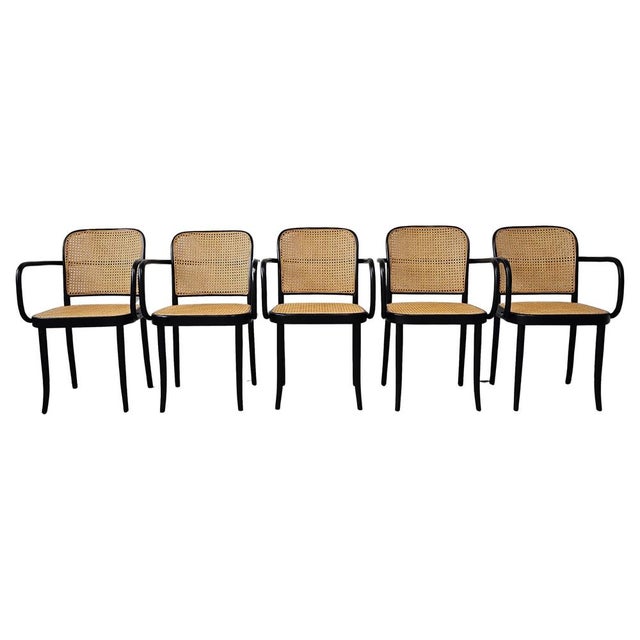 Black Dining Armchairs attributed to Josef Hoffmann for Mundus, Yugoslaviam, 1960s For Sale - Image 14 of 14