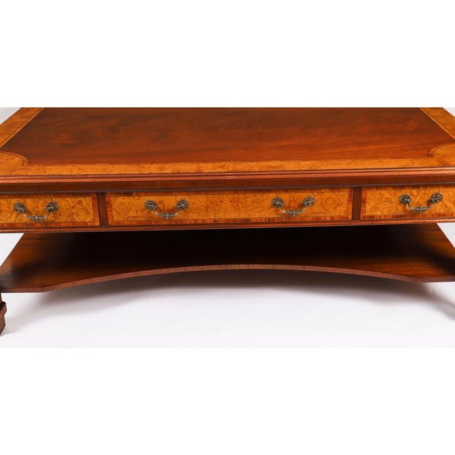 Wood Large Burr Walnut Coffee Table by Charles Barr, 20th Century For Sale - Image 7 of 18