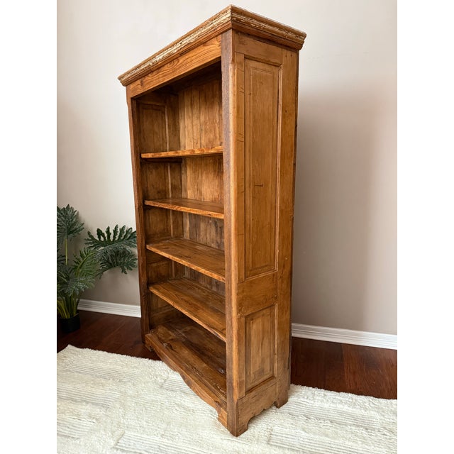 Farmhouse Vintage Rustic Solid Reclaimed Wood Farmhouse Bookcase For Sale - Image 3 of 11