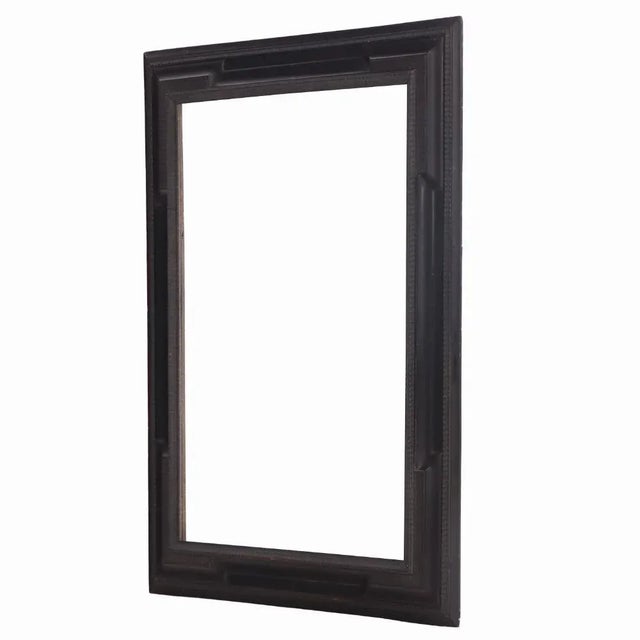This large frame with Dutch style ripple carving will be perfect for a painting or as a statement mirror. Interior- Ht:...