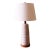 1960s Gordon and Jane Martz M85 Lamp for Marshall Studios Matte White Tan Incised Decoration For Sale