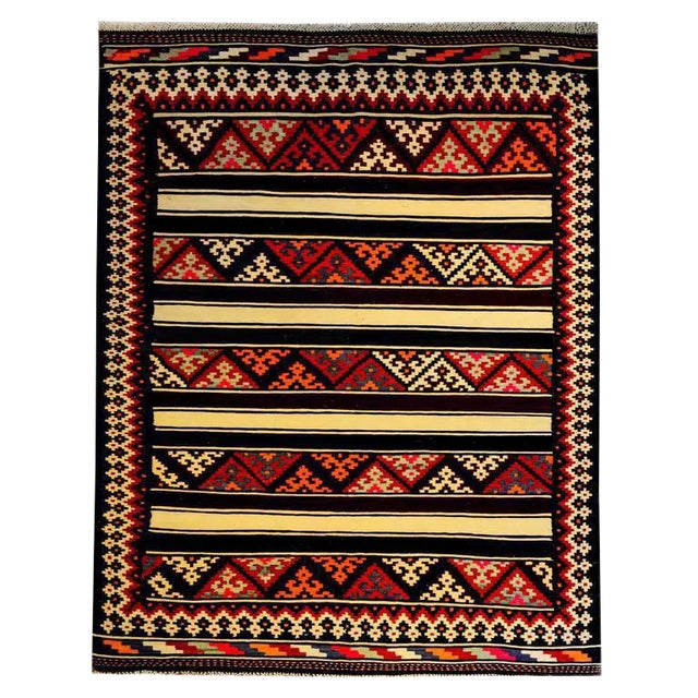 Mid-20th Century Zarand Kilim Rug - 6′ × 9′8″ For Sale