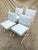 Cleo Baldon X-Form Chairs Restored with Acrylic Dowels and Sunbrella Upholstery - Set of 4 For Sale - Image 12 of 13
