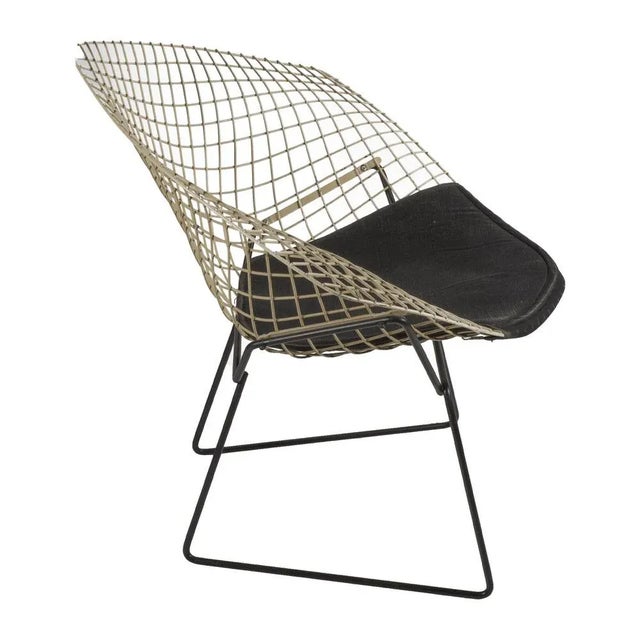 Harry Bertoia White Diamond Chair attributed to Harry Bertoia for Knoll For Sale - Image 4 of 9