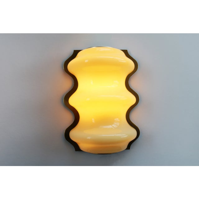 Doria Space Age wall light Waveform / Wave OpArt Design Height 24cm Width 18cm Depth 9cm 1 x E14 socket / excl. Light...