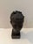 Vintage modern sculptural female bust featuring an expressive, hand-formed look and a rich dark patinated finish. This...