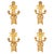 This suite of four wall sconces, crafted in the 19th century, showcases an exquisite blend of molded, carved, and gilded...
