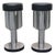 Tall Chrome and Leather Bar Stools, Italy, 1970s, Set of 2 For Sale