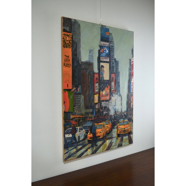 Patrice Guiraud, New York City in the Rain, 2017, Oil on Canvas For Sale - Image 8 of 11