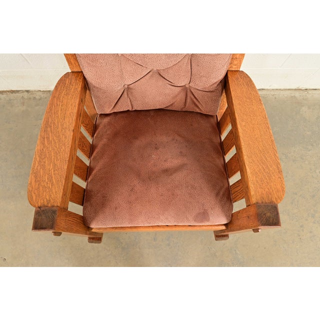 Wood Harden Furniture Antique Mission Oak Arts & Crafts Rocking Chair, Circa 1910 For Sale - Image 7 of 13