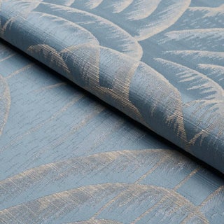 Schumacher Voussoir Moderne Fabric In Slate For Sale