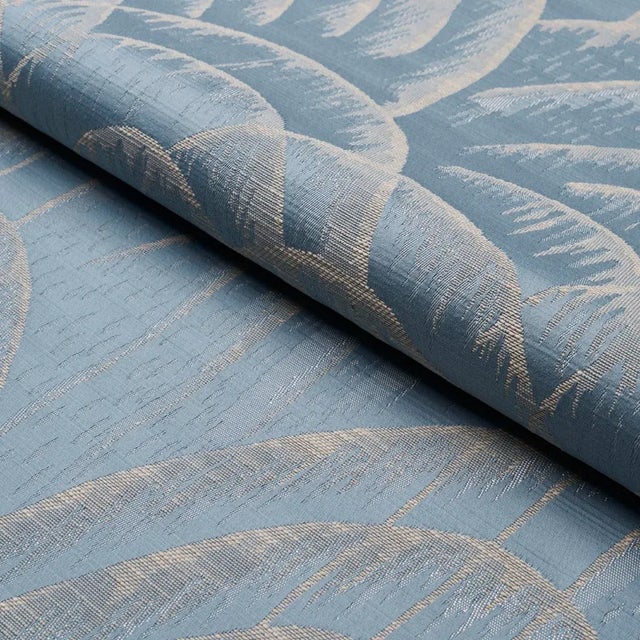 Schumacher Voussoir Moderne Fabric In Slate For Sale