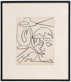 Françoise Gilot, Composition, Lithograph, 1951, Framed