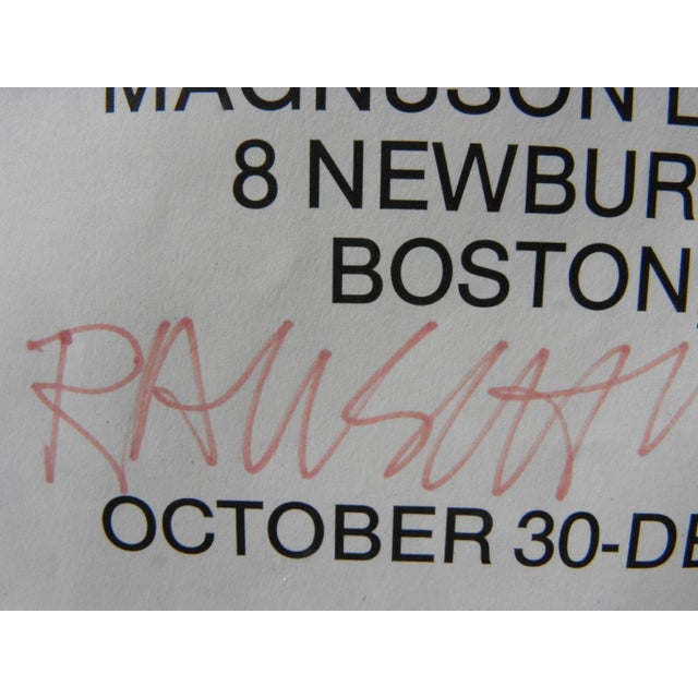 1980s 1981 Robert Rauschenberg Hand Signed Photography Exhibition Poster, Framed For Sale - Image 5 of 13