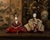 Red Antique Japanese Meiji Period Hina Emperor & Empress Gofun Dolls – Imperial Pair, 13–14 Inches For Sale - Image 8 of 9