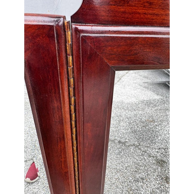 Mid 20th Century Cochrane Furniture Federal Style Cherry Trifold Beveled Mirror For Sale - Image 9 of 9