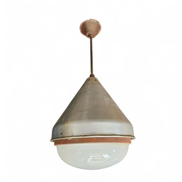 Large Industrial Aluminum Hanging Lamp, 1970s For Sale - Image 14 of 14