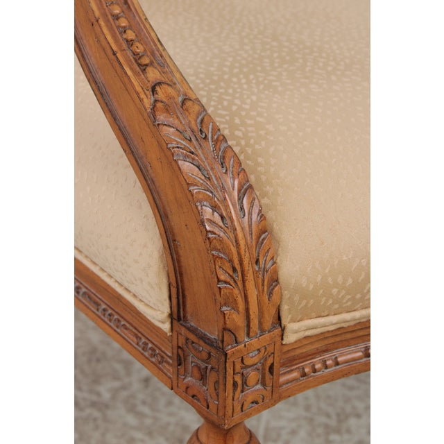 Pair French Louis XVI Fauteuil Open Armchairs For Sale - Image 16 of 18