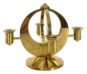 Mid-Century Scandinavian Candelabra in Brass by Arthur Pe, Kolbäck, Sweden
