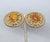 Vintage 1980s Signed Les Bernard Round Goldtone Cabochon Faux-Agate Clip Earrings-2 Pieces For Sale - Image 11 of 12
