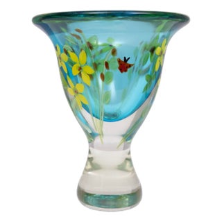 Art Glass Vase attributed to Berit Johansson, Sweden, 1979 For Sale
