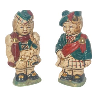 1950s Irish /Scotish Folk Art Salt Papper Sgakets For Sale