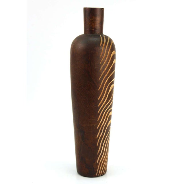 Vintage Modern Carved Wood Vase in Bottle Shape | Chairish The shape of the vase was different during different times of ancient greece.