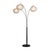 Not Yet Made - Made To Order Bloom 3-Light Arc Floor Lamp - Black Nickel, Black Marble Base, White Satin Shade, Dimmer For Sale - Image 5 of 11