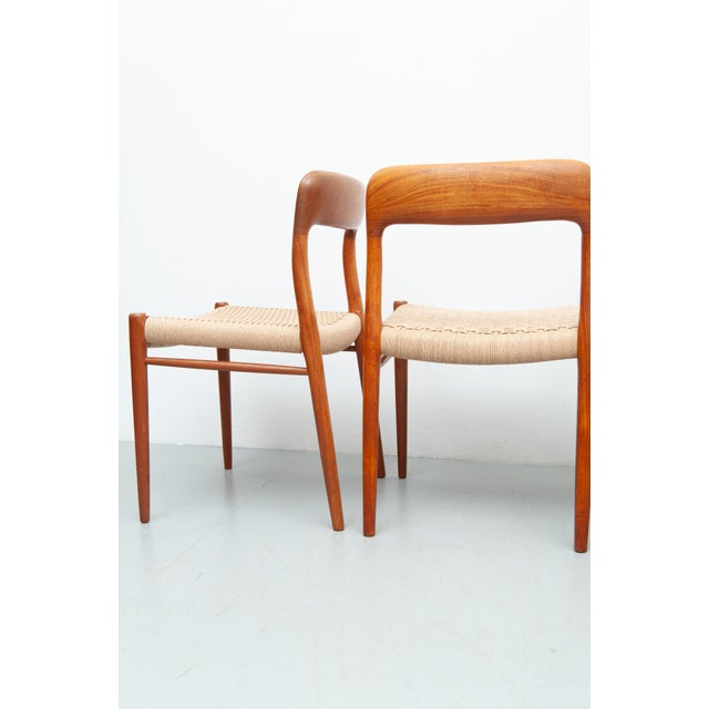 Dining Chairs Model 75 by Niels Otto Møller for J. L. Møller Møbelfabrik, 1950s, Set of 6 For Sale - Image 9 of 16