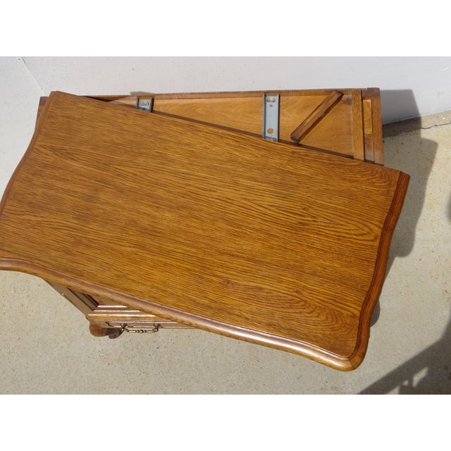 Small Light Oak Sideboard with Swivel Top, 1980s For Sale - Image 9 of 18