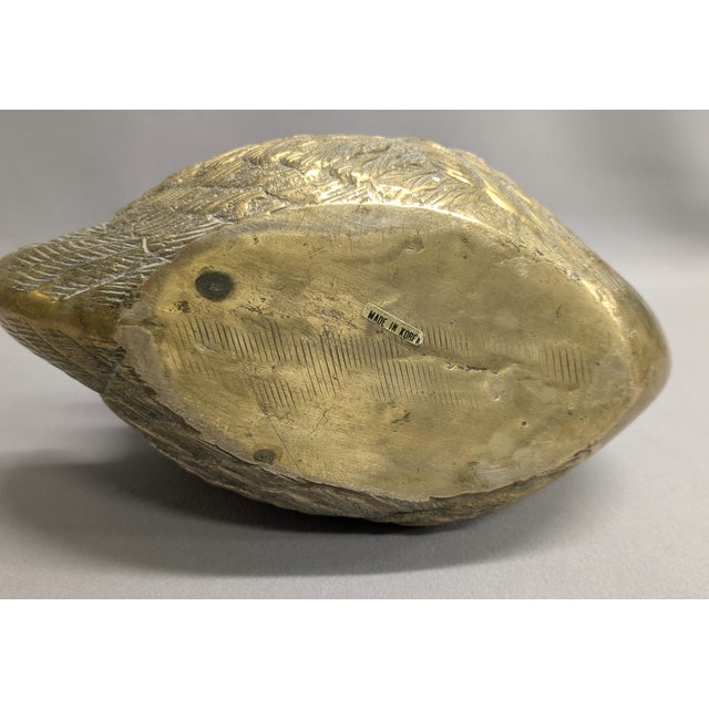 Large Vintage Brass Swan Planter For Sale - Image 10 of 12
