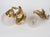 Spanish Revival 1950s Spanish Empire Chased Brass Swan Wall Sconces With Starburst Frosted Globes - A Pair For Sale - Image 3 of 13