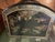 VIntage Petite 19" Hand-Painted Gilt Chinoiserie "Shan Shui" Demilune Cabinet For Sale - Image 9 of 13