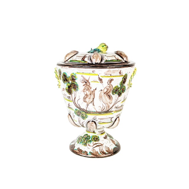 Large Italian Levantino-Style Potiche from La Fenice, Albisola, Italy For Sale - Image 15 of 15