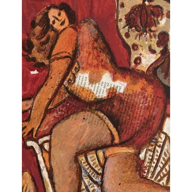 Contemporary Théo Tobiasse, Woman in an Armchair, 2009, Original Lithograph For Sale - Image 3 of 6
