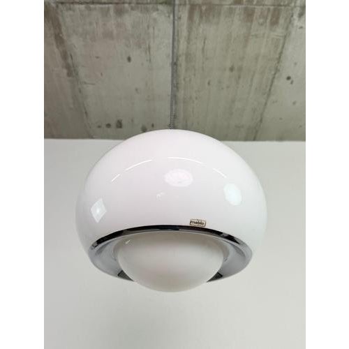 Space Age Bud Pendant Lamp attributed to Guzzini for Meblo, 1970s For Sale - Image 3 of 10