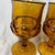 Mid-Century Modern 1960s Indiana Glass Amber Footed Goblet - King’s Crown - Set of 4 For Sale - Image 3 of 4